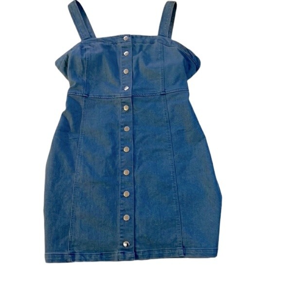 Rue + Denim Y2K Inspired Blue Jumper Tank Dress Plus Size 1X - Picture 1 of 8